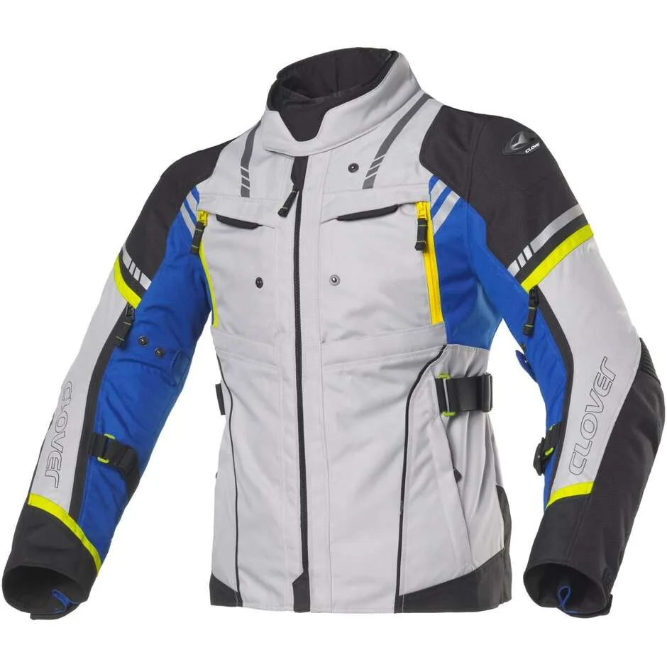 Giacca Moto HYPERBLADE WP Blu Grigio Nero taglia L - Clover - FashionsVida