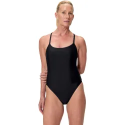 Bañador de natación para mujer Solid Racerback One Piece