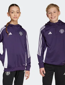 Manchester United Kids Tiro 25 Competition Training Hoodie Purple 13-14Y - Adidas - FashionsVida