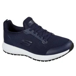 Womens Squad Slip Resistant Lace Up Safety Trainers - Navy Rubber - Size Uk 2