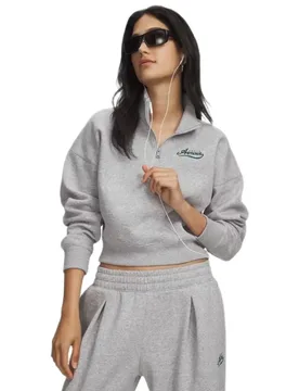 Sweat à Demi-zip Rival Fleece Varsity Gray / Arden Green L - Under armour - FashionsVida