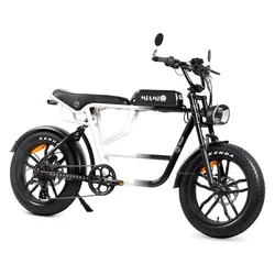 Bicicletta Elettrica Pieghevole Miami Black / White