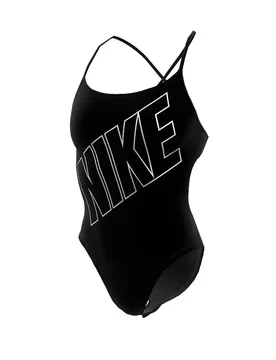 Hydrastrong Multi Graphic Adjustable Crossback Swimsuit Black 32 Women - Nike Swim - FashionsVida