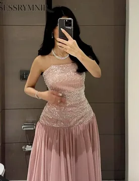 SESSRYMNIR Women'S Wedding Party Attire Customize Strapless A-Line Sleeveless Floor-Length Women'S Formal Evening Gowns - Aliexpress - FashionsVida