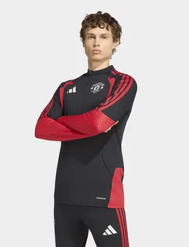 Mens Manchester United FC Tiro 26 Training Top - Nero, nero nero Uomo taglia XL - Adidas - FashionsVida