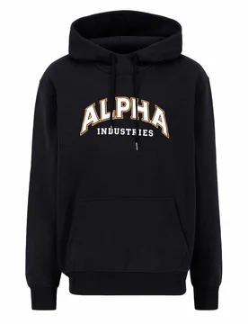Industries Coolege Hoodie Black S Herren - ALPHA - FashionsVida