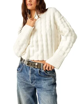 Womens Ivory Soul Searcher Jumper - Female - Off-White - Large - Free People - FashionsVida
