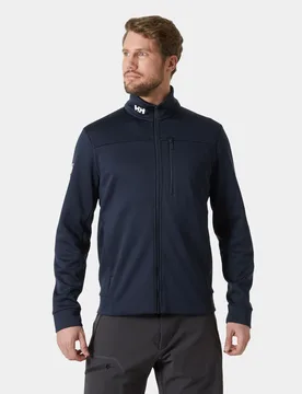 Men's Crew Slickface Marine Fleece Jacket Navy 2XL - Navy Blue - Male - Helly Hansen - FashionsVida