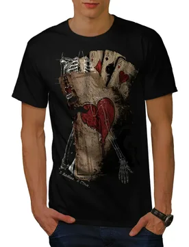 Poker Gamble Skeleton Scary Graphic Design Printed T-Shirt. Summer Cotton Short Sleeve O-Neck Men's T Shirt New S-3XL - Aliexpress - FashionsVida