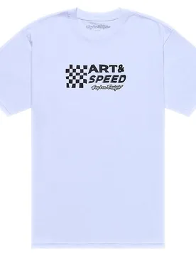Troy Designs Maglietta A Maniche Corte Finish Line White - Lee - FashionsVida
