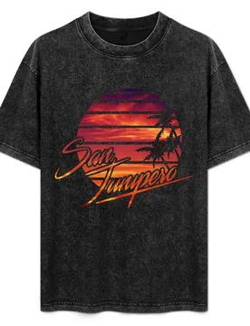 Palms san junipero T-Shirt Summer Print Short Sleeve Tee - Aliexpress - FashionsVida