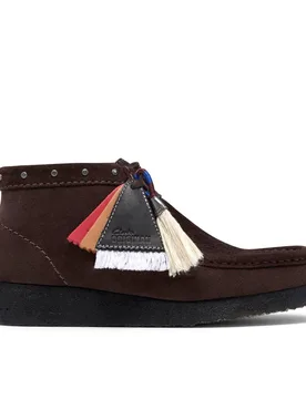 Women's Wallabee Boot Brown Interest Ankle Boots, Wallabee, Lace Up Size: 3.5-Standard Fit - Brown - Size: 3.5-Standard Fit - Clarks - FashionsVida