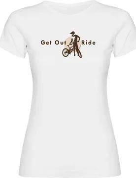 Maglietta A Maniche Corte Get Out And Ride White - Kruskis - FashionsVida