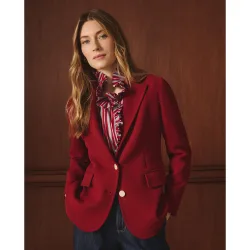Blazer piqué de mujer lisa