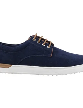 Mens Joey Suede Lace Up Trainers (Navy) - Size Uk 12 - Hush puppies - FashionsVida