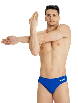 Team Swim Solid Swimming Brief Royal / White 85 Men - Arena - FashionsVida