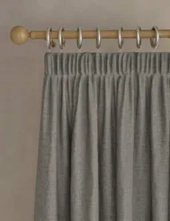 Isabelle Pencil Pleat Blackout Curtains Light Grey
