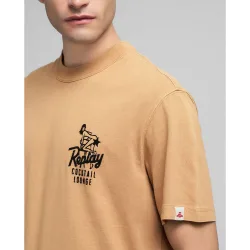 Camiseta de hombre de manga corta con estampado frontal