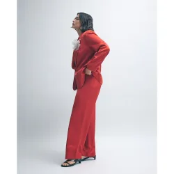 Pantalón de traje satinado