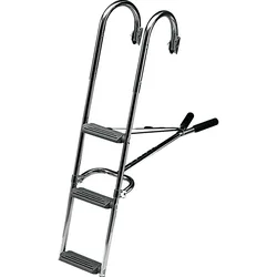 Stainless Steel Bow Ladder Silver 88.5-103.5 cm unisex