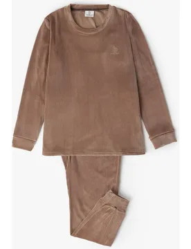 Pijama largo de mujer de tejido terciopelo - Admas - FashionsVida