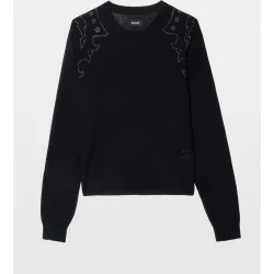 Zadig & Voltaire - Jersey de mujer 100% cachemira con strass