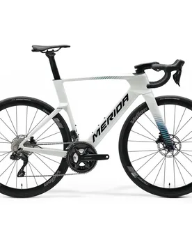 Bici da corsa REACTO 5000 Shimano 105 Di2 12v Pearl white MY27 - Merida - FashionsVida