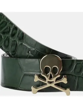 Cinturón reversible piel calavera metalizada - Scalpers - FashionsVida