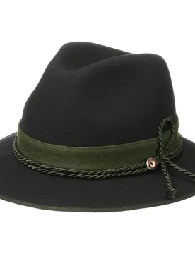Steiermark Premium Wool Hat by - black - Female - Size: 55 cm - Lodenhut Manufaktur - FashionsVida