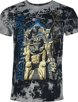 T-Shirt - Powerslave - S bis 4XL - für Männer - Größe M - charcoal - EMP exklusives Merchandise! - Männer - male - Iron Maiden - FashionsVida