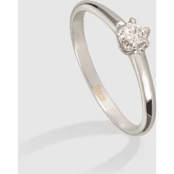 Anillo solitario de oro y diamante Luzz