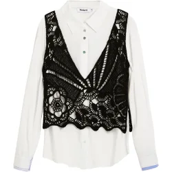 Camisa de mujer manga larga 2 en 1