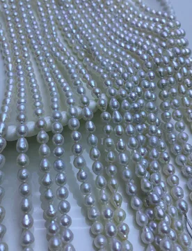 Baroque Teardrop Pearl 5-6-7mm Irregular Natural Freshwater Pearl Threaded Pearl Necklace Semi-Finished Christmas Jewelry - Aliexpress - FashionsVida