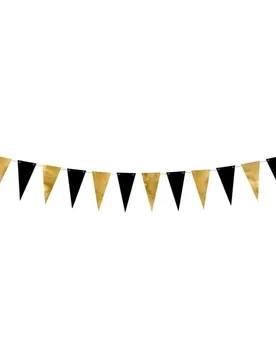 Banner triángulos 2,15mt oro y - Liragram - FashionsVida