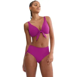 Top de bikini triangular con aro con escote profundo