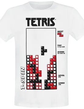 Gaming T-Shirt - S - für Männer - Größe S - weiß - Männer - male - Tetris - FashionsVida