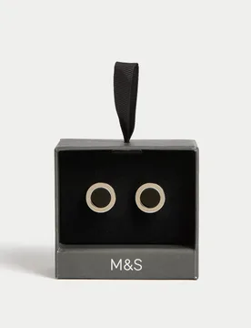 M&S Circular Cufflinks Silver male - M&S - FashionsVida
