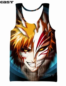 Jumeast Men Women 3D Cartoon Anime Bleach Vest Streetwear Harajuku Oversized Short Sleeve Sport Pullover Summer Tank Tops Tees - Aliexpress - FashionsVida