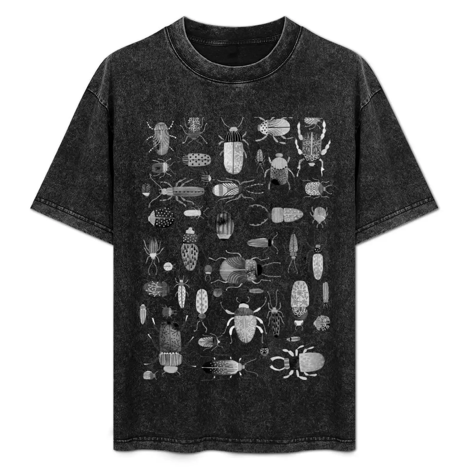 Ink Beetles T-Shirt Minimal Art Print T-Shirt - Aliexpress - FashionsVida