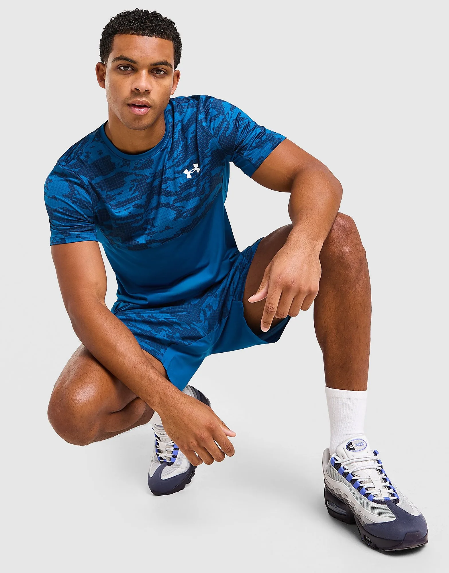 Camo T-Shirt - Herren, Blau - male - Size: L - Under armour - FashionsVida