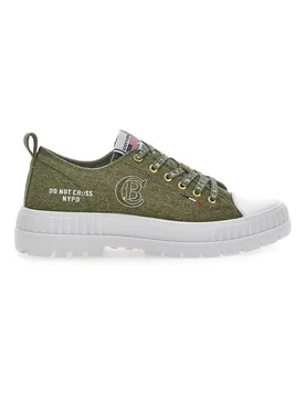 Sneakers in Tela Dre Low CVS oliva 40 - Cotton Belt - FashionsVida