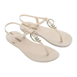 Class Stylish Sandals Beige / Gold UK 8 Women