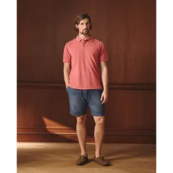 Polo piqué de hombre manga corta tinte en prenda