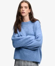 Superdry Damen Slouchy Pullover mit OverGrößed-passform Blue - Größe: 34