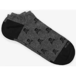 Calcetines tobilleros de hombre estampados con puntera a contraste