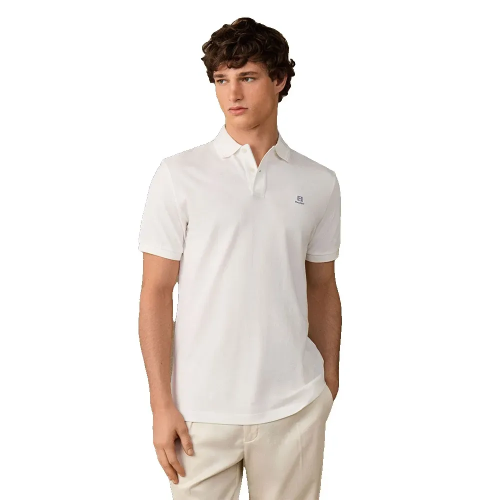 Polo A Maniche Corte Hm5600183 Off White L - Hackett - FashionsVida