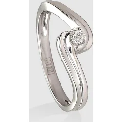 Anillo solitario de oro y diamante