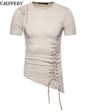 Men Summer T-shirts Short Sleeve Drawstring Tops Tees Shirts O Neck Collar Solid T shirt Casual Tshirts T30 - Aliexpress - FashionsVida