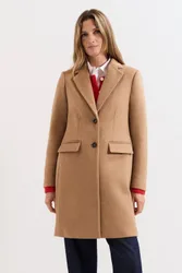 Women's Lydia Wool Coat in Light Tan Size: 26 - Light Tan - Size: 26