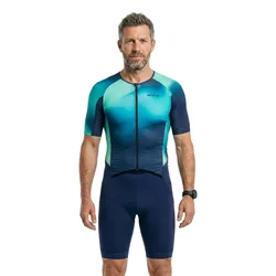 Trisuit A Maniche Corte Athlex Aero Race V2 Green Print S